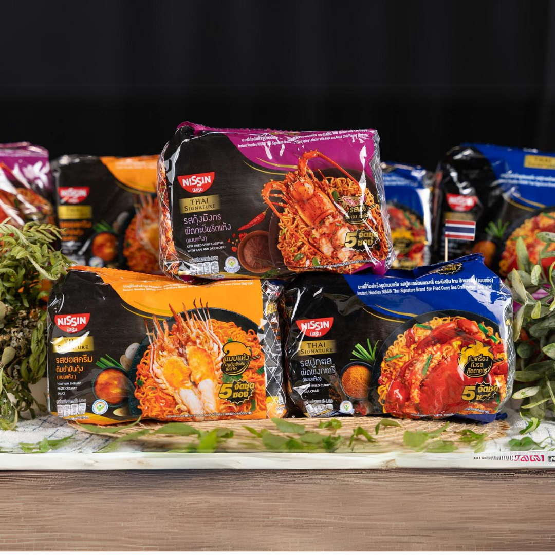 【日清】泰國日清 泰式經典泡麵 Thai Signature  - 酸辣蝦/咖哩螃蟹 (5入)