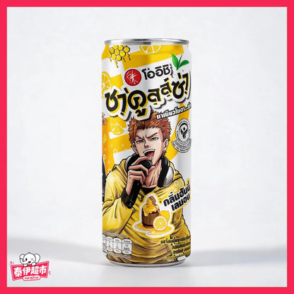 【Oishi】蜂蜜氣泡飲 泰國Oishi蜂蜜綠茶汽水 -320ml