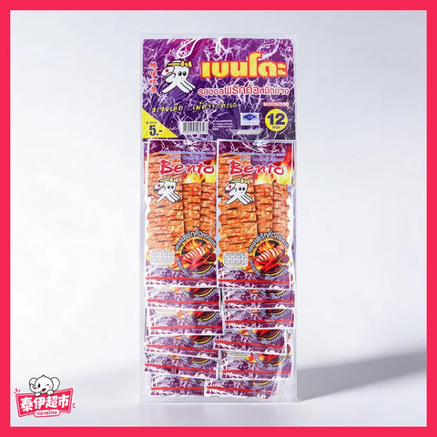 【Bento】辣魷魚片 超味魷魚 BBQ 味🌶️🌶️🌶️🌶️🌶️ - 4g×12